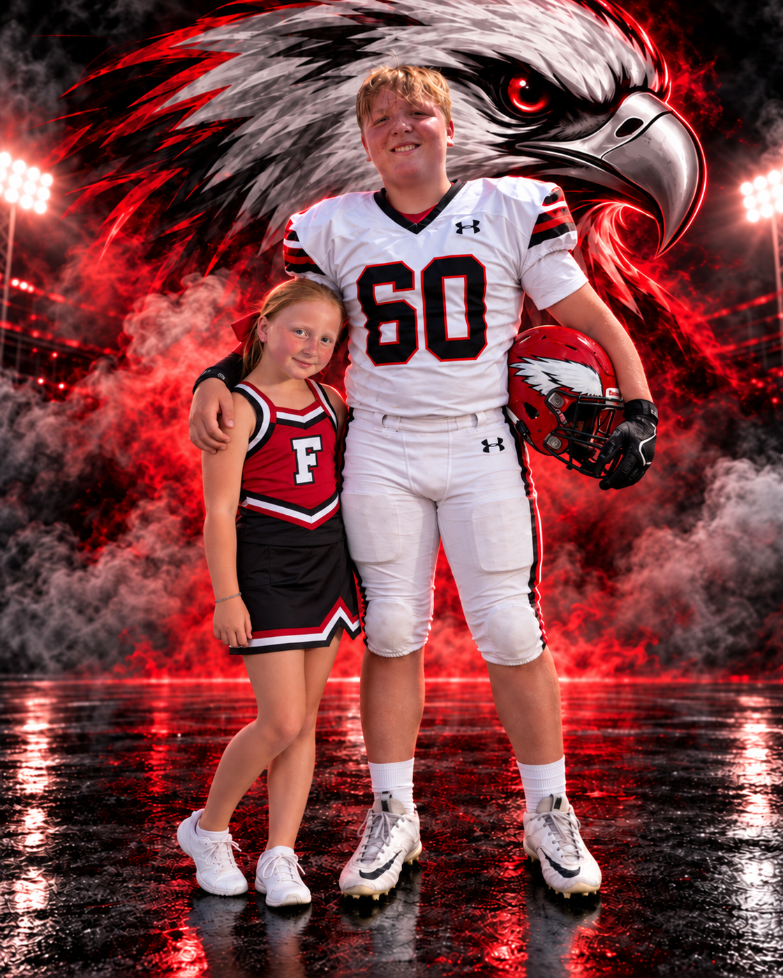 Phoenix and Georgia Mae Prince representing Florence school and recreation activities