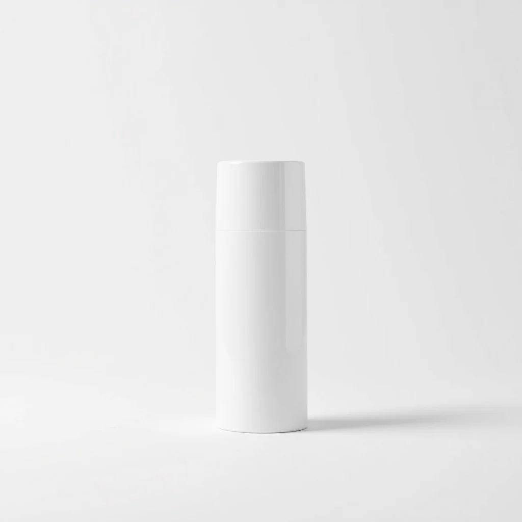 A white stick deodorant on a light background