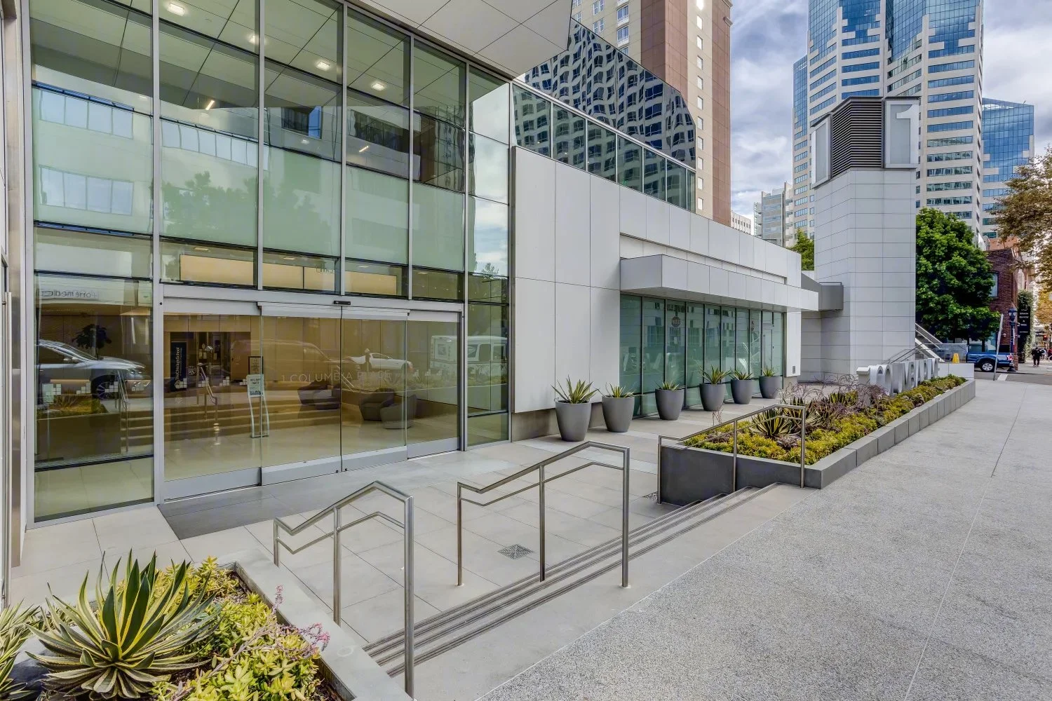 Entrance to the Arcane Wellness building at 401 West A Street