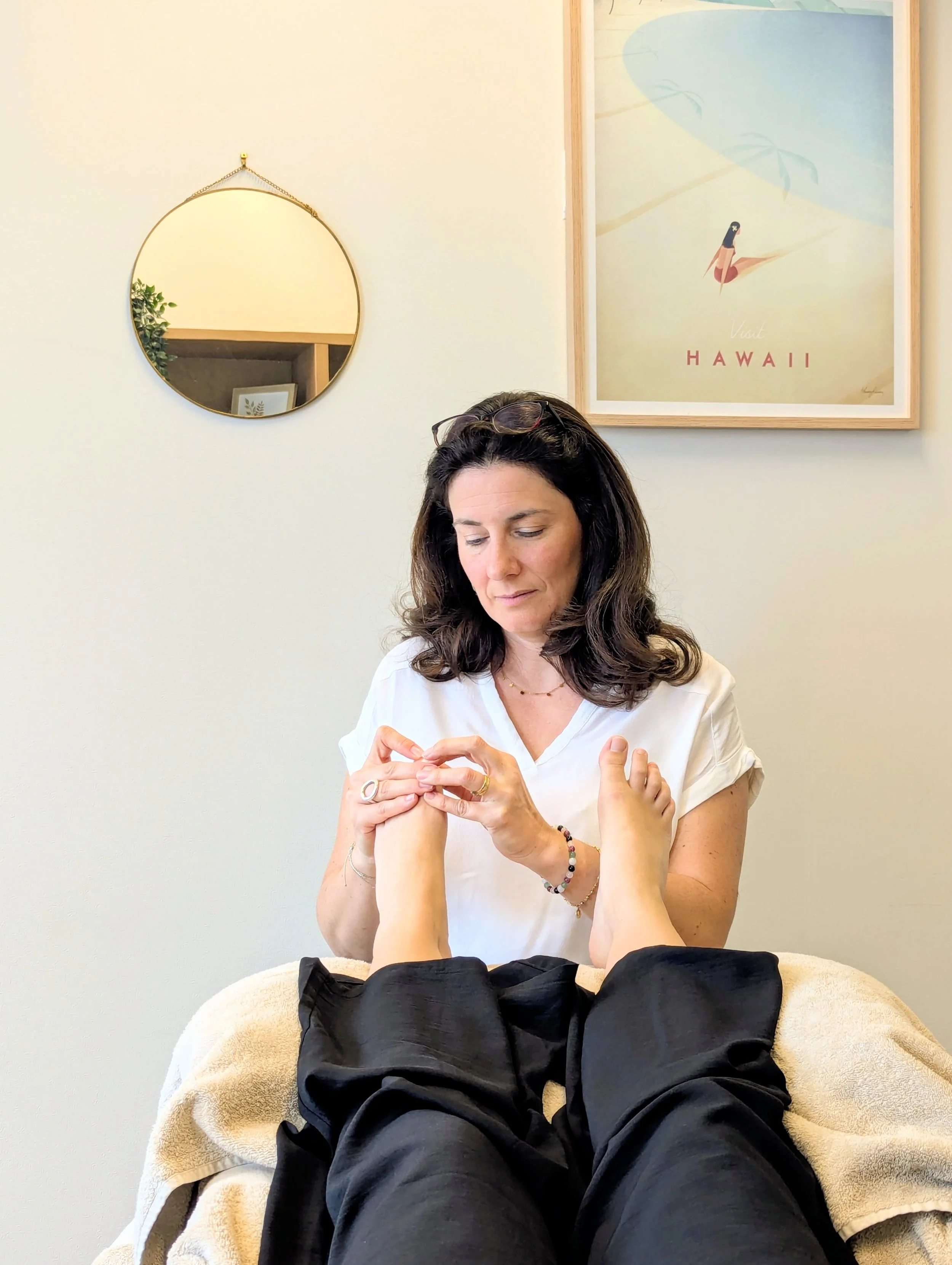 Séance réflexologie plantaire Caroline Ricard Crissier Lausanne
