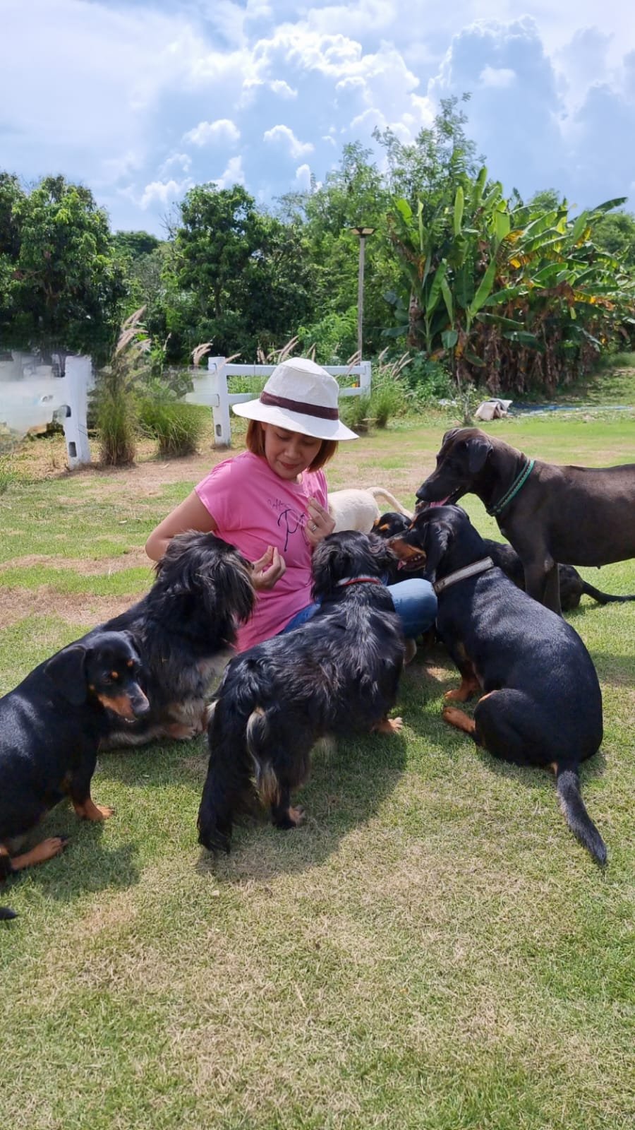 Strada e cielo thailandese in una giornata calda