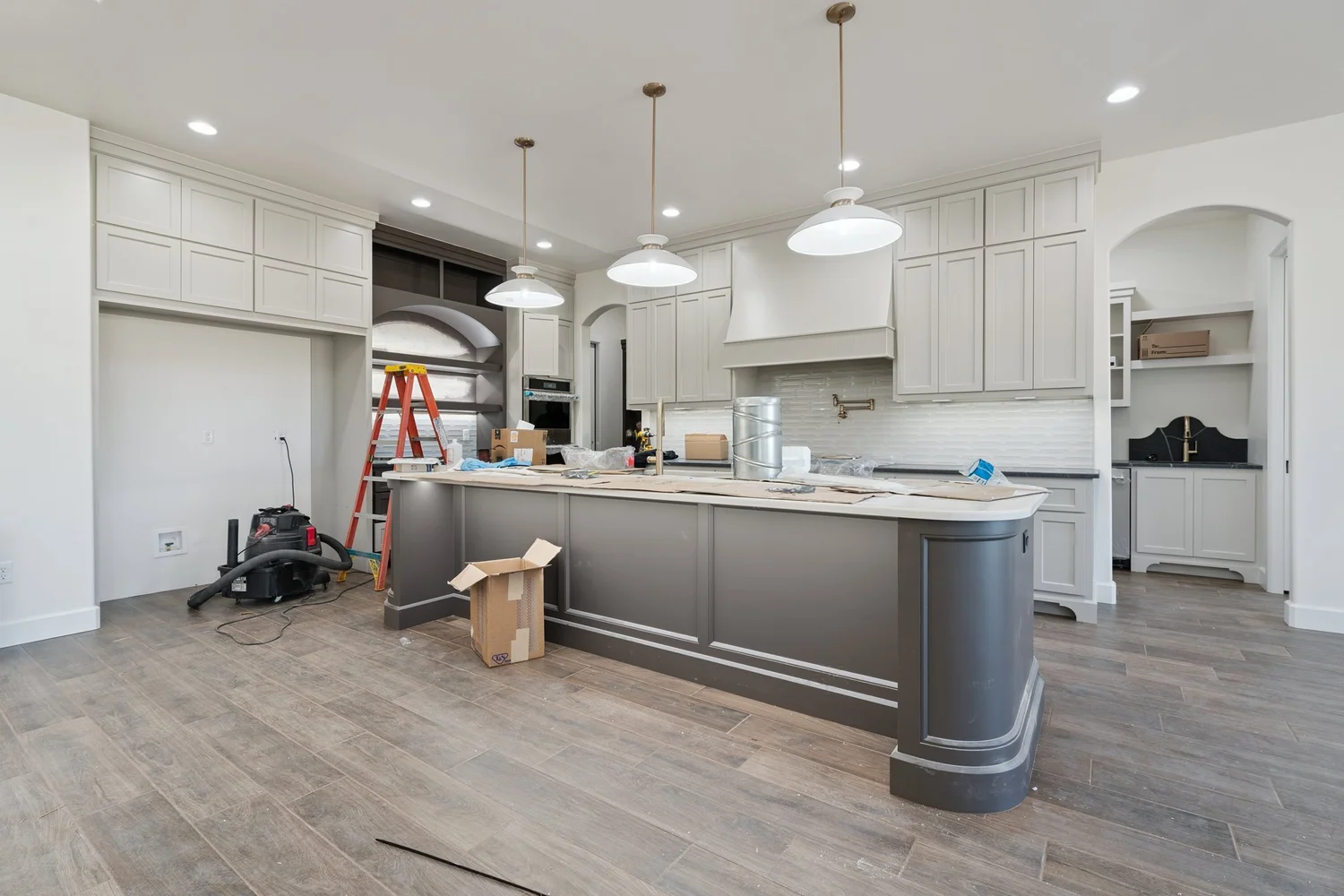Kitchen Island — Under Construction Photo Tour, Nested Tours builder photography, Oklahoma