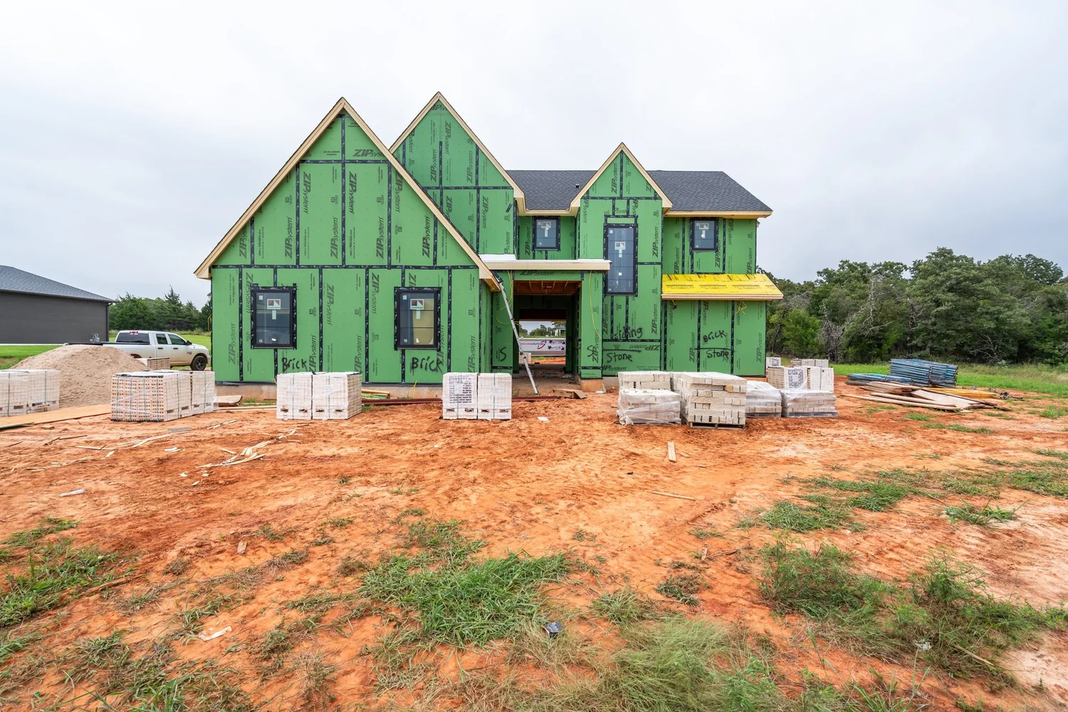 Before — home during framing, Under Construction Photo Tour by Nested Tours, Oklahoma