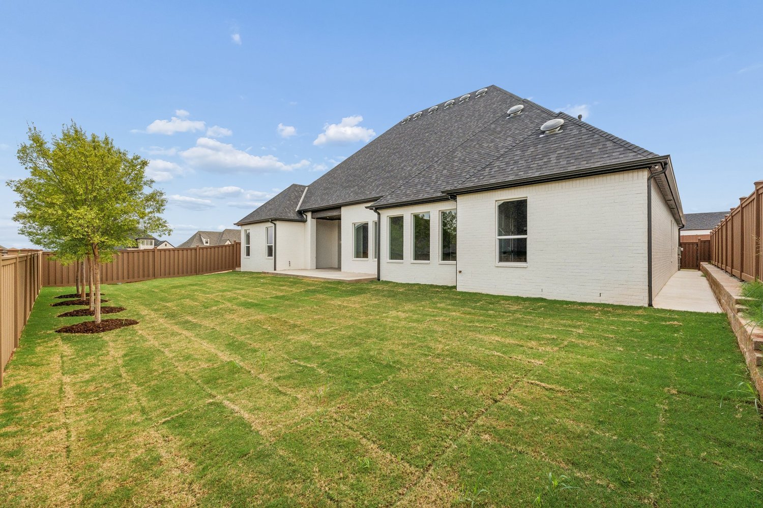 Backyard — New Construction Photo Tour, Nested Tours builder photography, Oklahoma