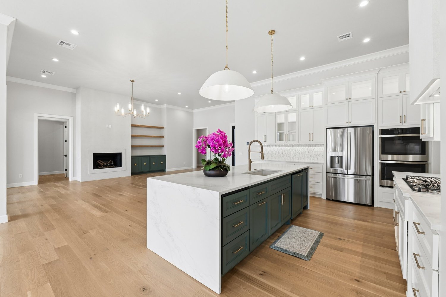 New Construction Photo Tour — kitchen island, Nested Tours builder photography, Oklahoma