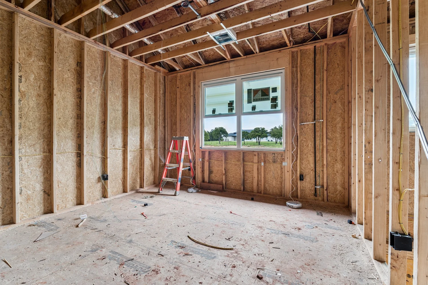 Bedroom Framing — Under Construction Photo Tour, Nested Tours builder photography, Oklahoma