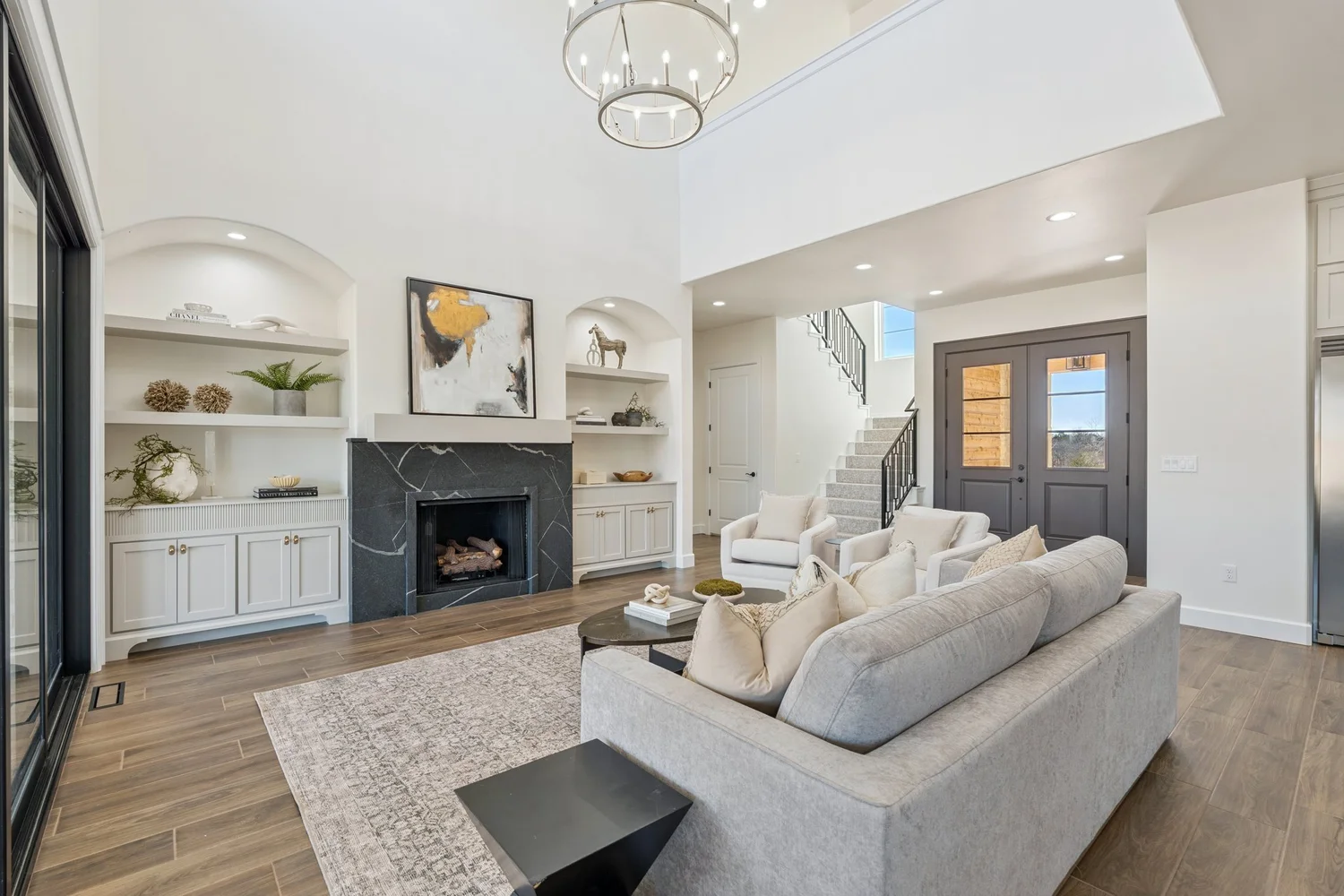 Living Room — Under Construction Photo Tour, Nested Tours builder photography, Oklahoma