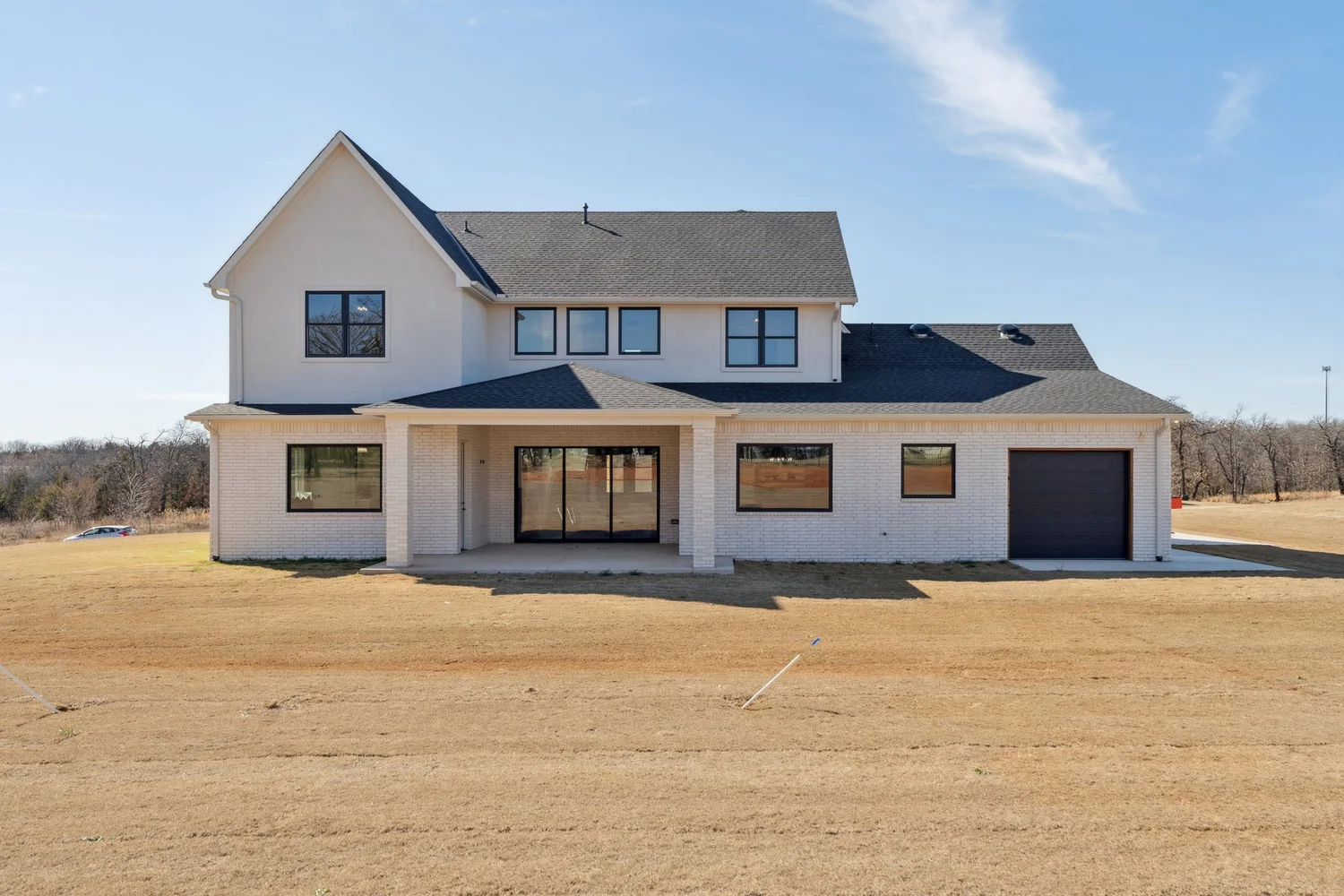 Rear Elevation — Under Construction Photo Tour, Nested Tours builder photography, Oklahoma
