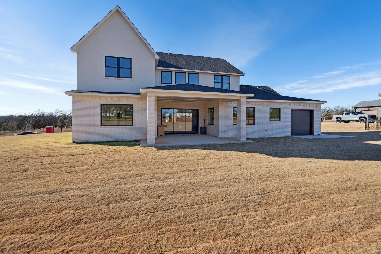 Rear Elevation — Under Construction Photo Tour, Nested Tours builder photography, Oklahoma
