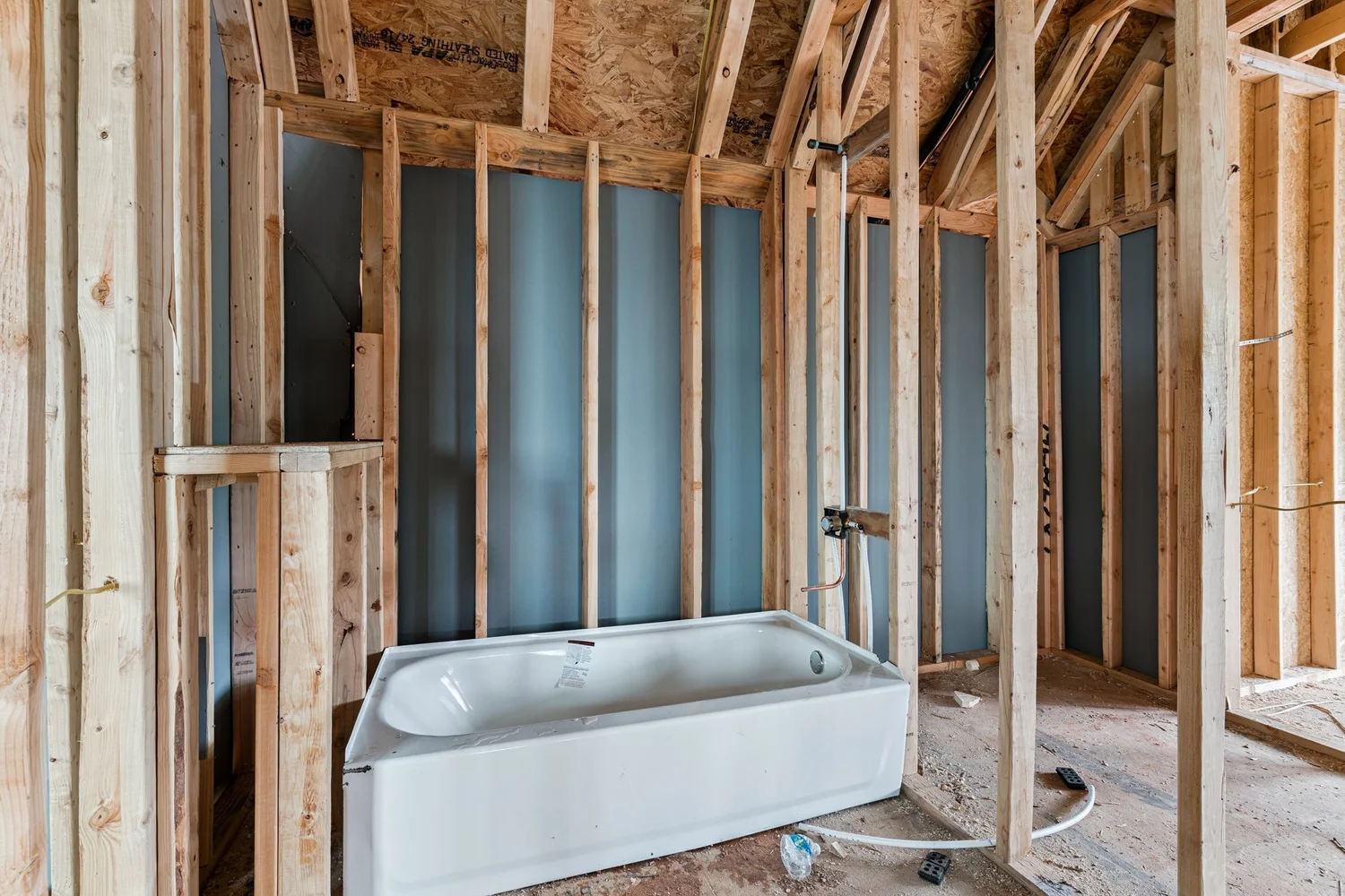 Bathroom Framing — Under Construction Photo Tour, Nested Tours builder photography, Oklahoma