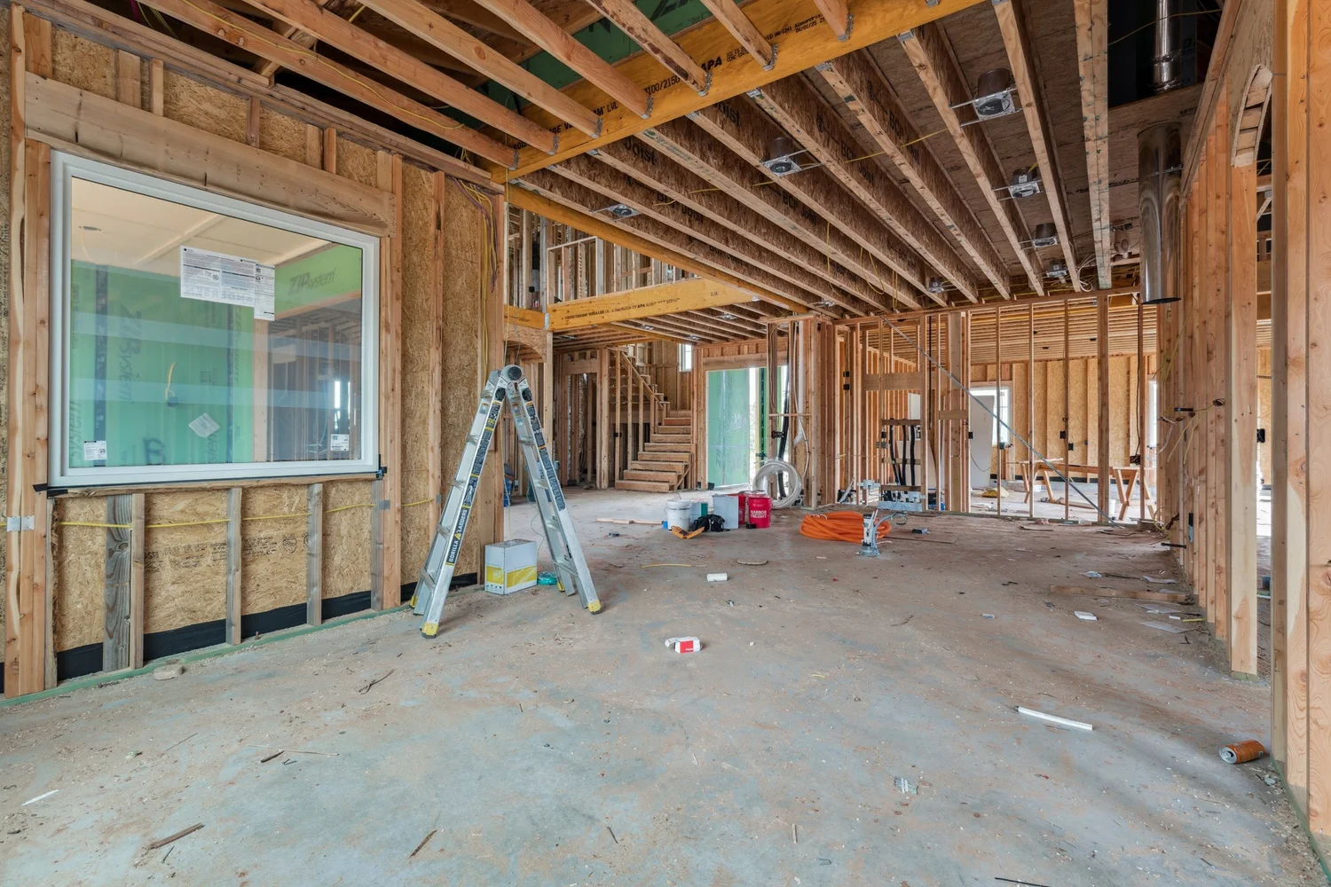 Open Living Area — Under Construction Photo Tour, Nested Tours builder photography, Oklahoma