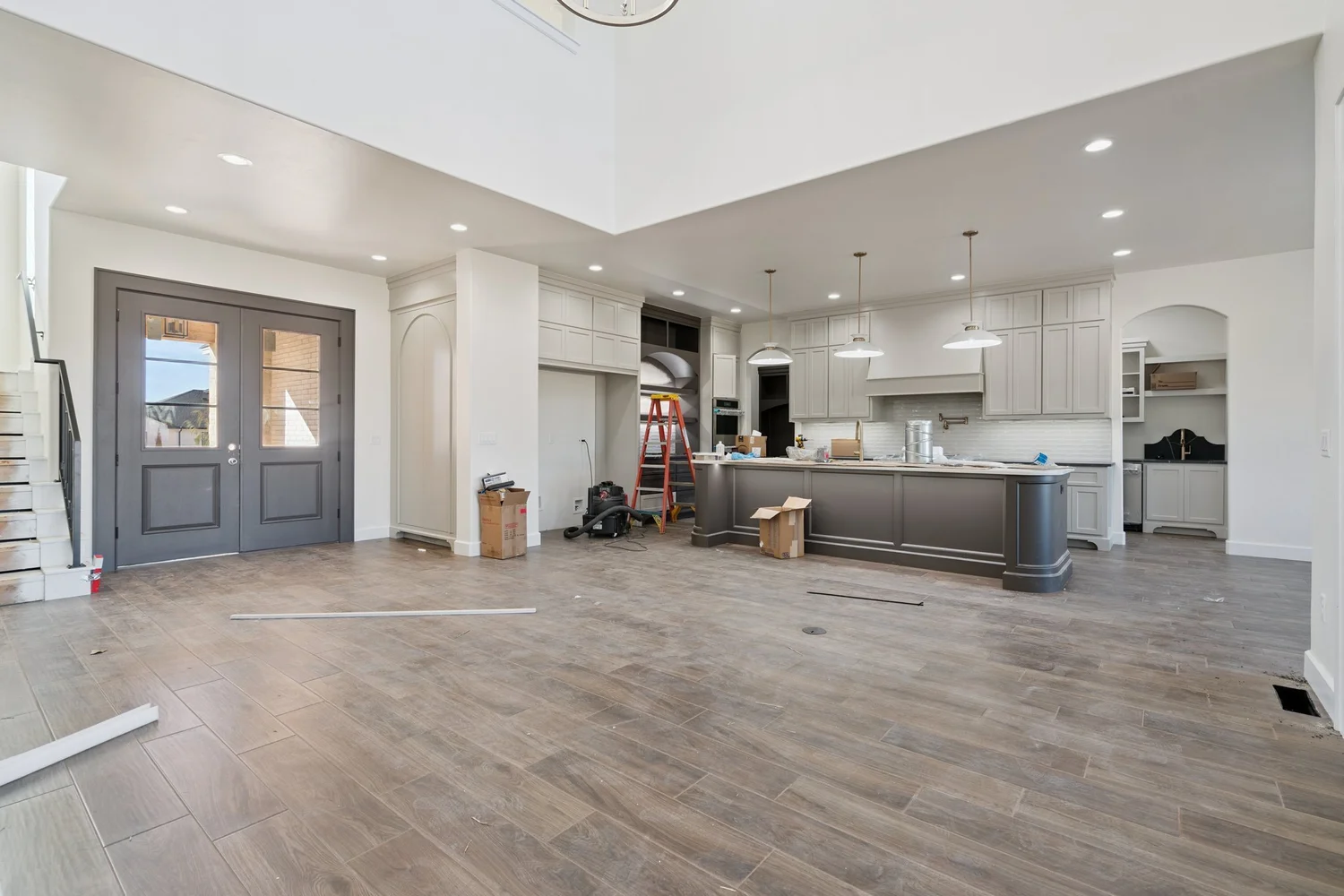 Open Living and Kitchen — Under Construction Photo Tour, Nested Tours builder photography, Oklahoma