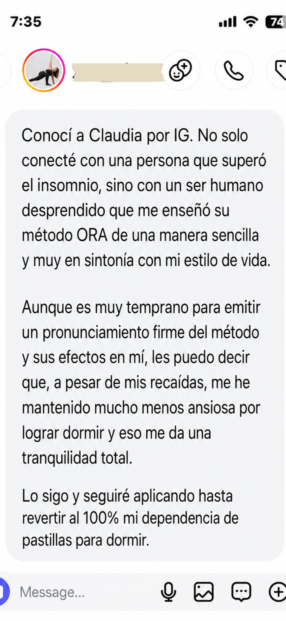 Testimonio insomnio