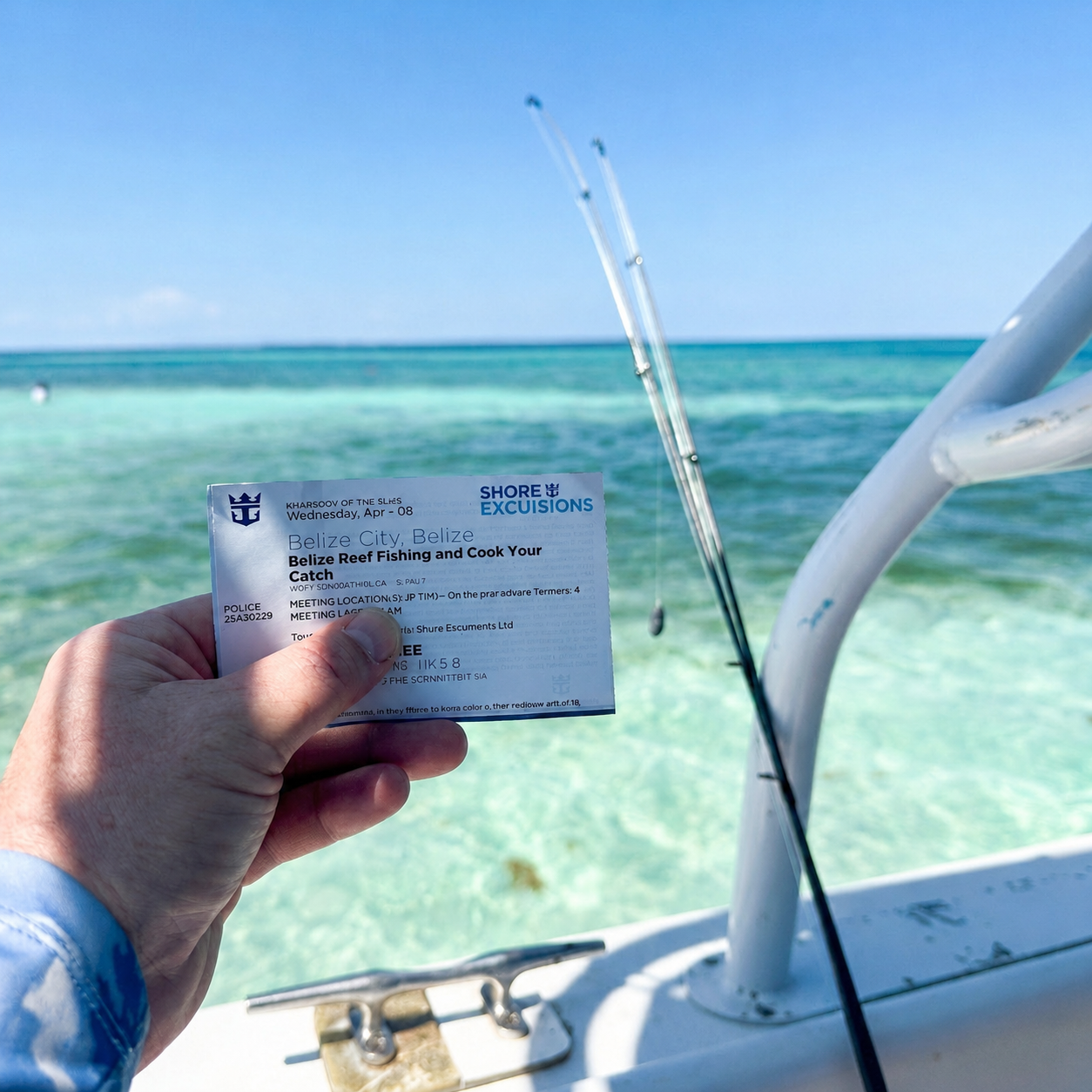 Royal Caribbean Belize Reef Fishing and Cook Your Catch official shore excursion ticket