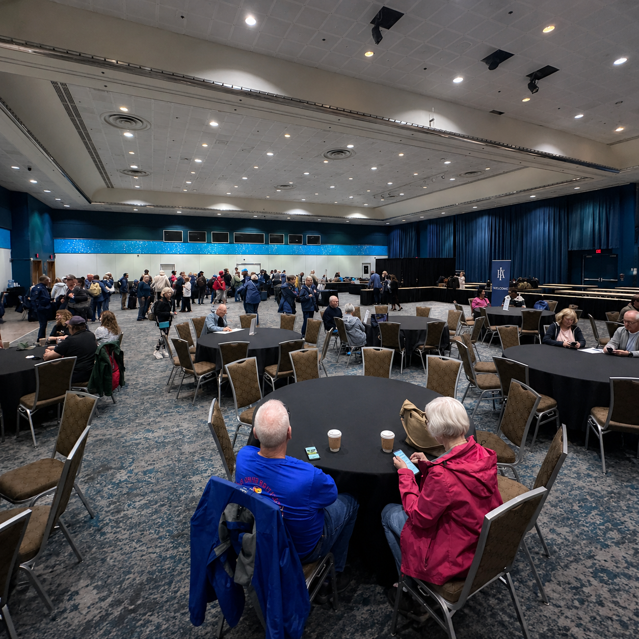 Inside the HX Expeditions hospitality center in Anchorage Alaska