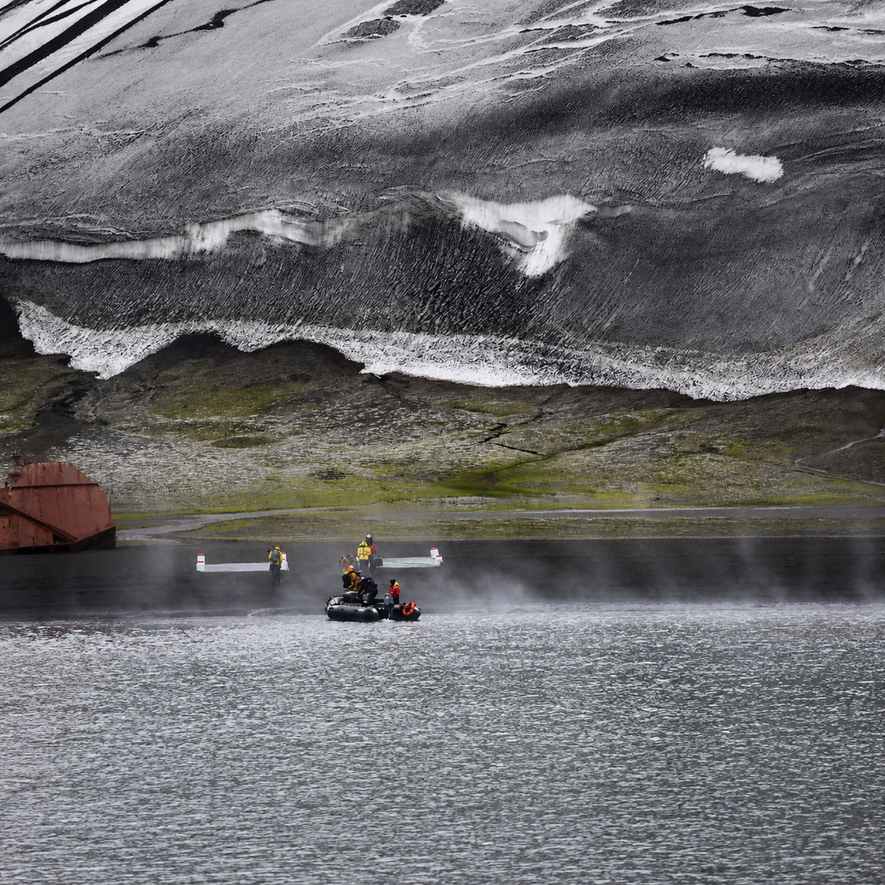 venture-to-see-antarctica-whalers-bay-zodiac-landing