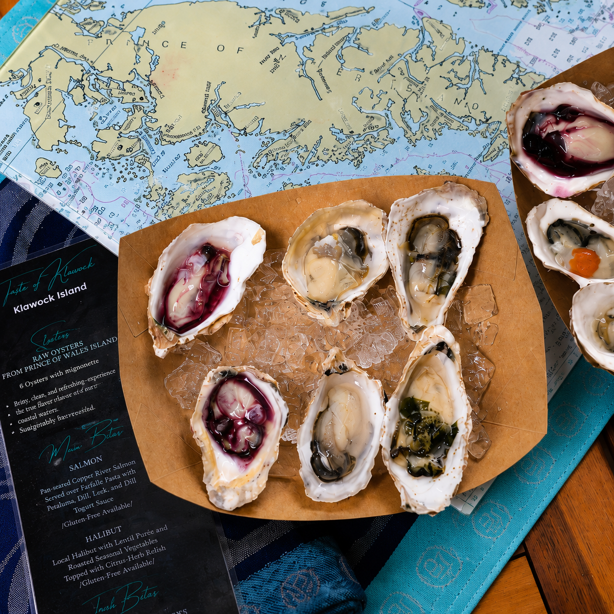 Freshly shucked raw oysters at the Coastal Flavors of Klawock tasting