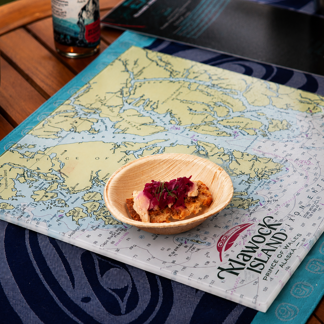 Tapas-style seafood tasting spread at Coastal Flavors of Klawock in Alaska