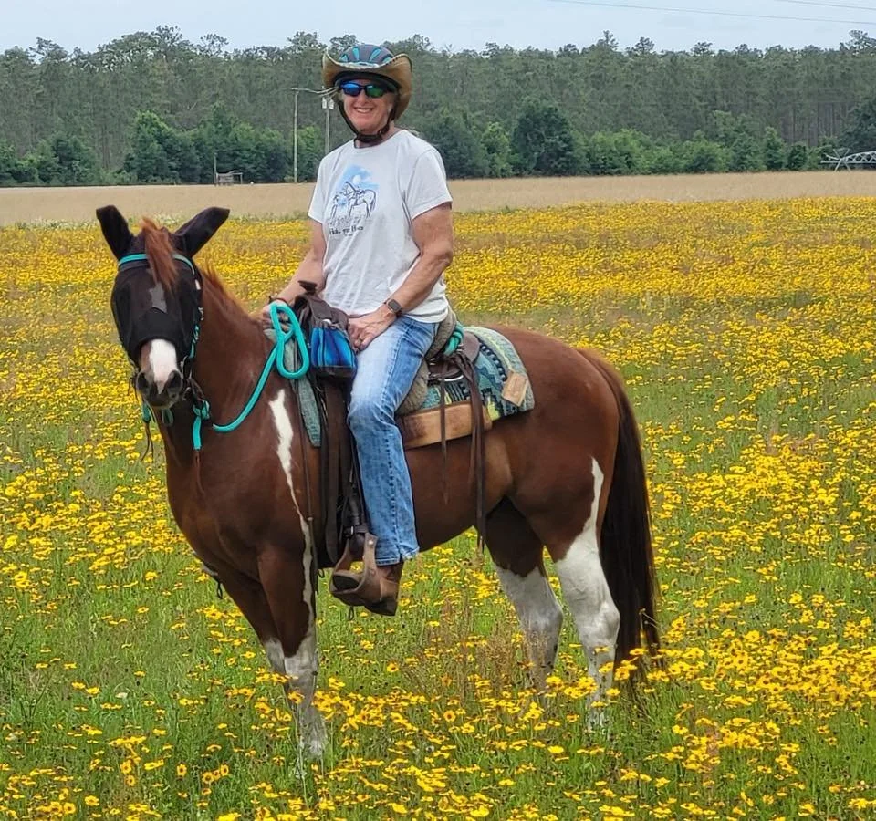 Karen Olson with Woody