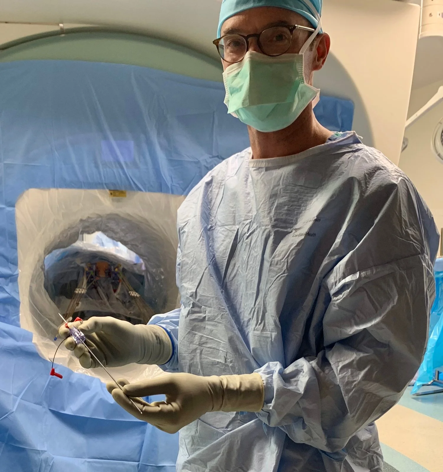 Dr. Richardson in the intraoperative MRI operating room.