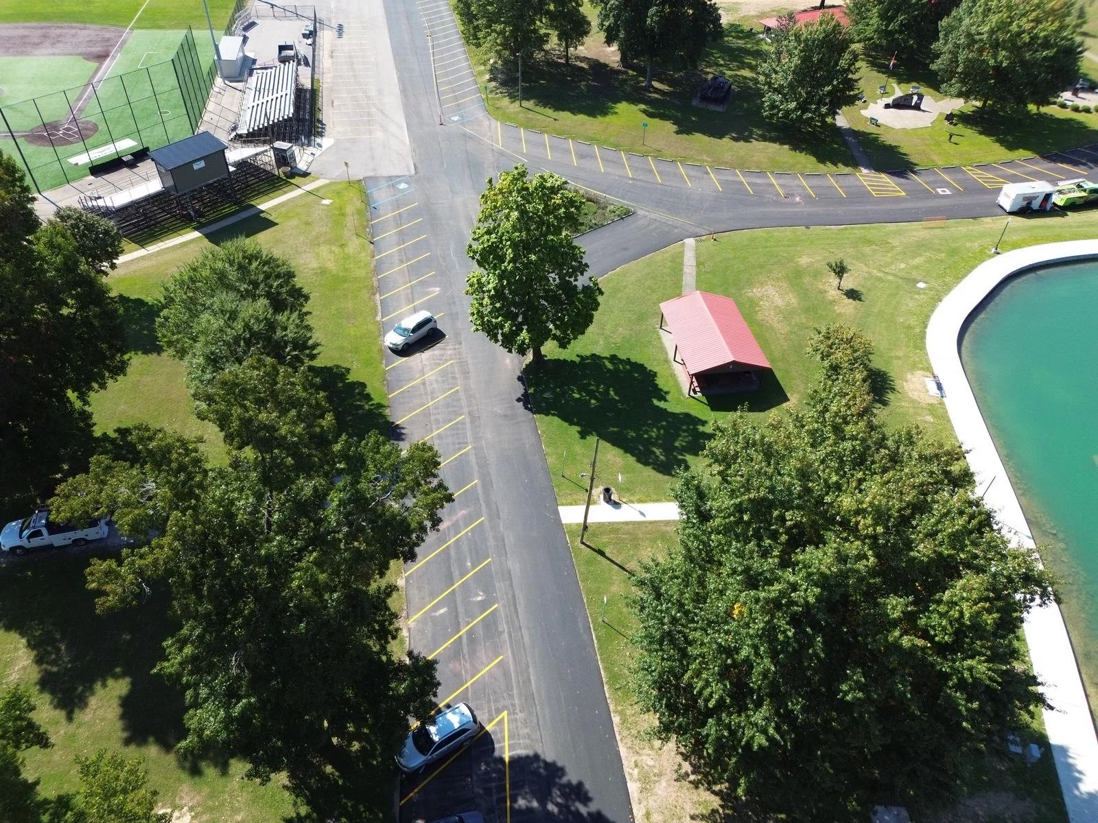 Line striping in Parkersburg, WV by Elite Pavement Maintenance LLC