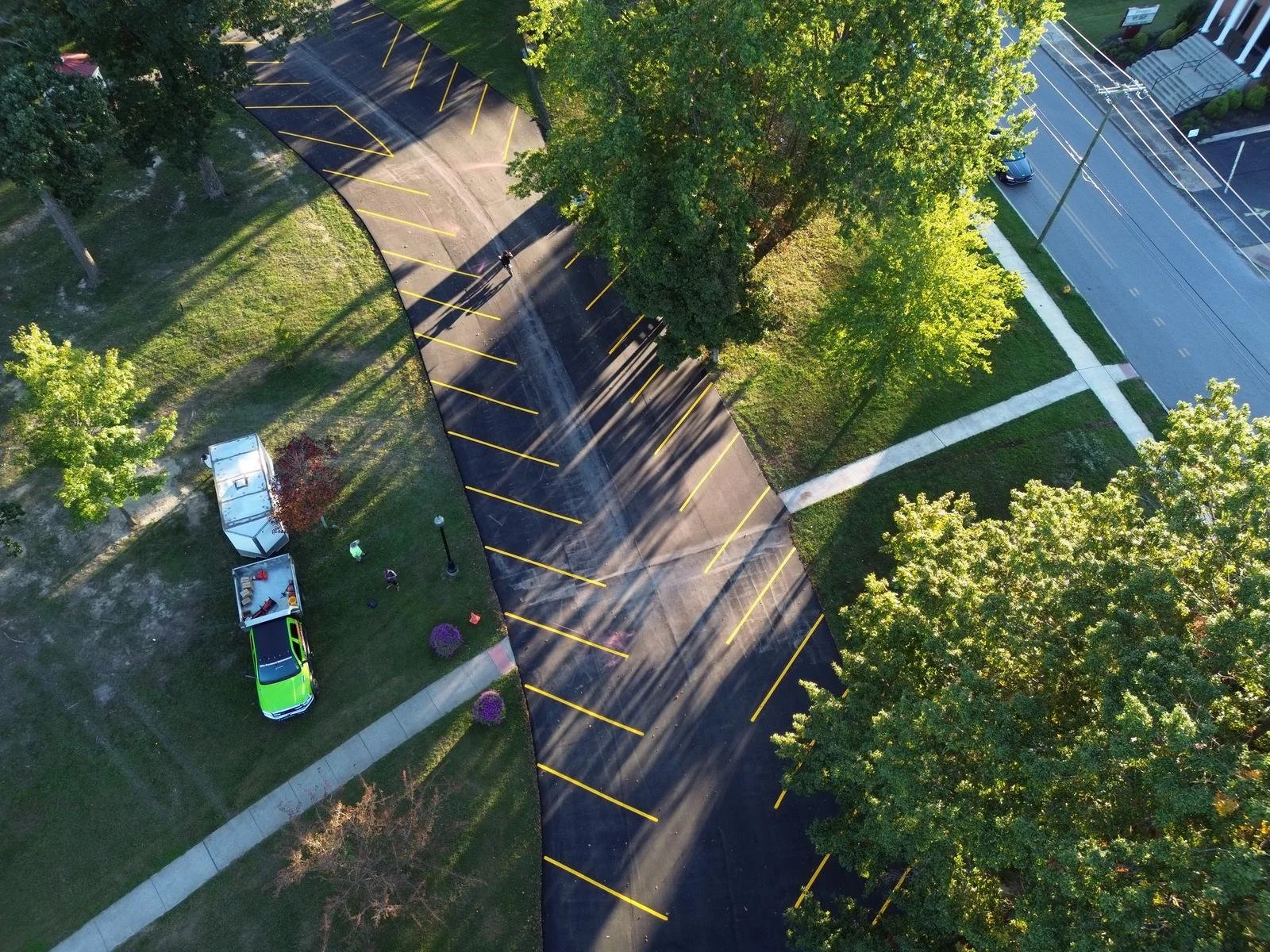 Line striping in Parkersburg, WV by Elite Pavement Maintenance LLC