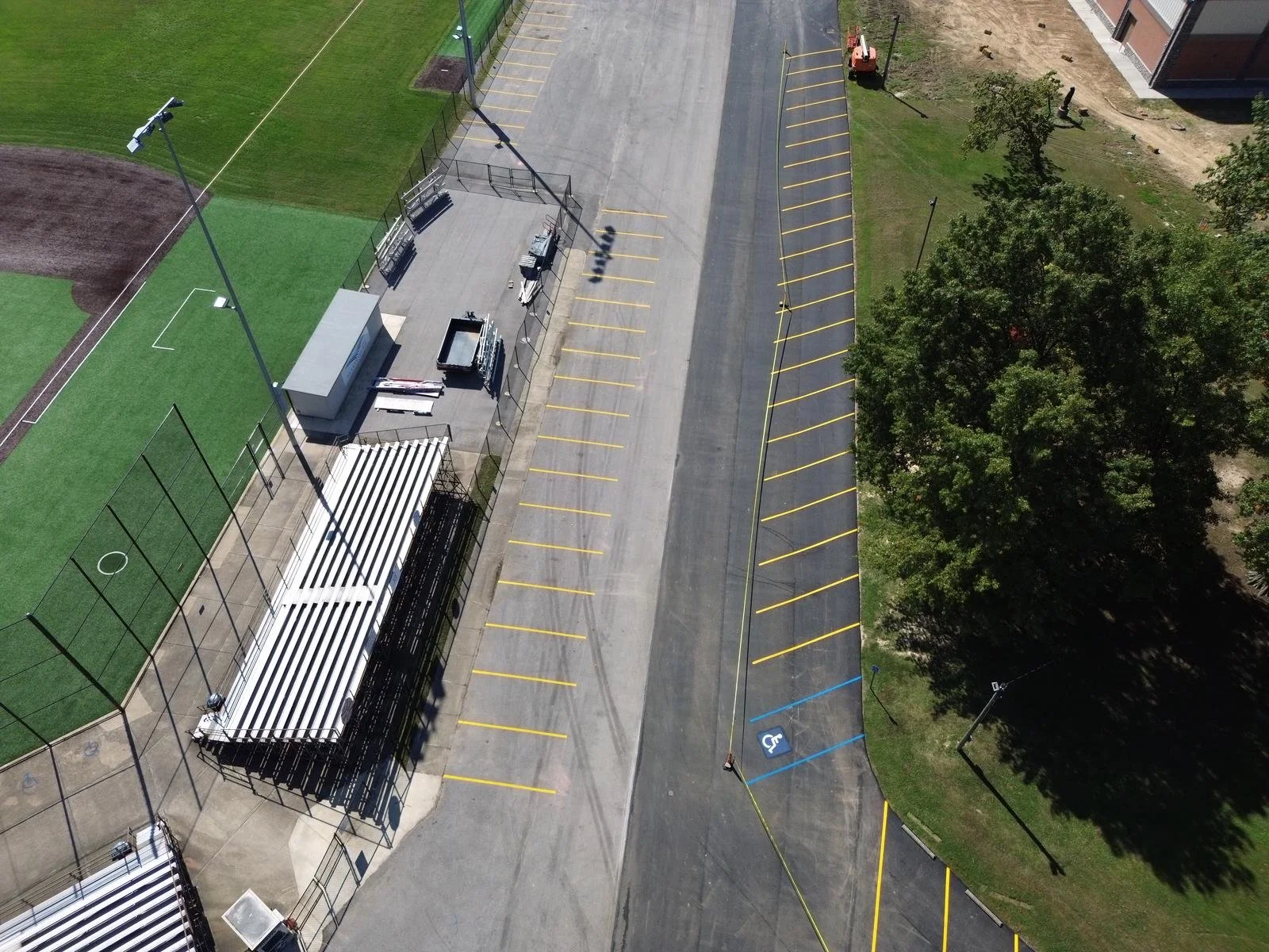 Line striping in Parkersburg, WV by Elite Pavement Maintenance LLC