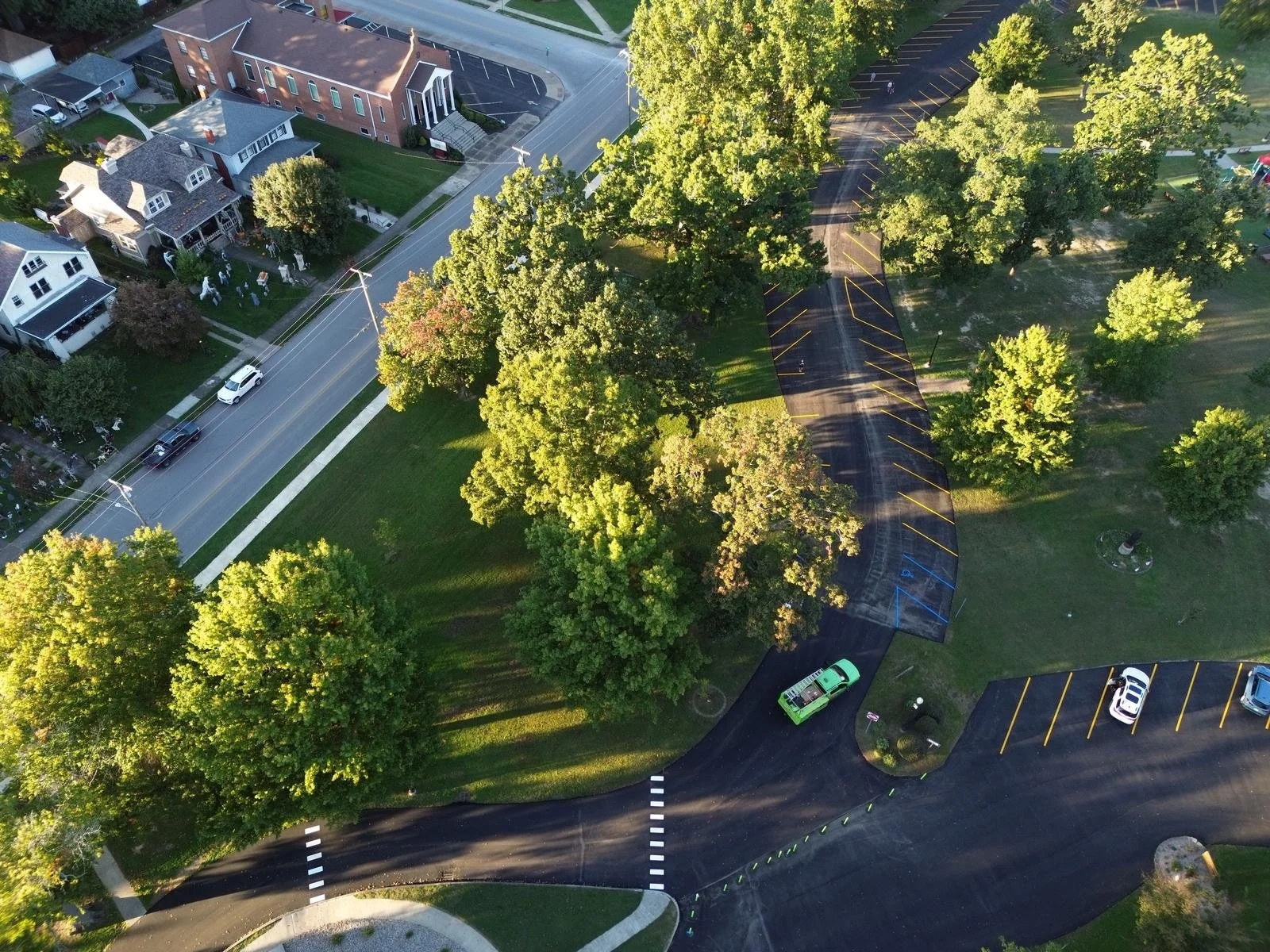 Line striping in Parkersburg, WV by Elite Pavement Maintenance LLC