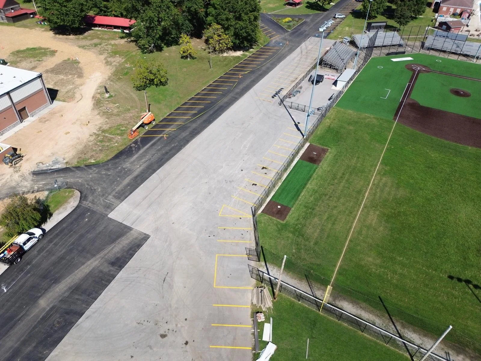Line striping in Parkersburg, WV by Elite Pavement Maintenance LLC