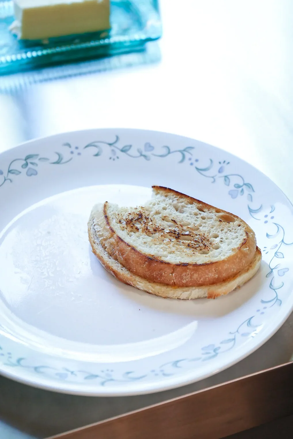 Breakfast plate prepared at home