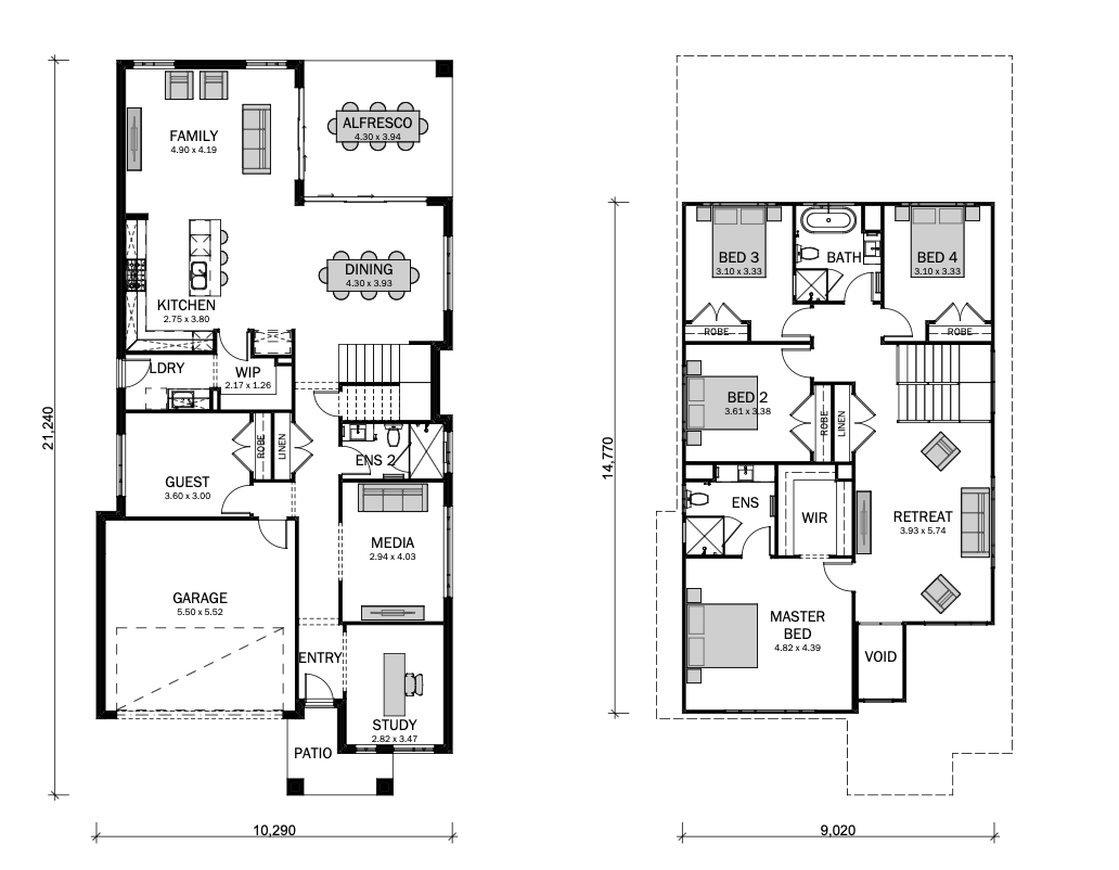 AXIS 34 Narrow floor plan