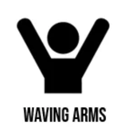 International signal for help — waving arms