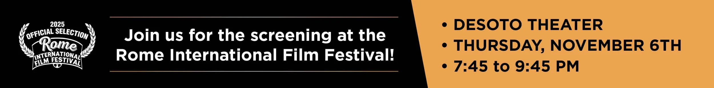 Rome International Film Festival Banner