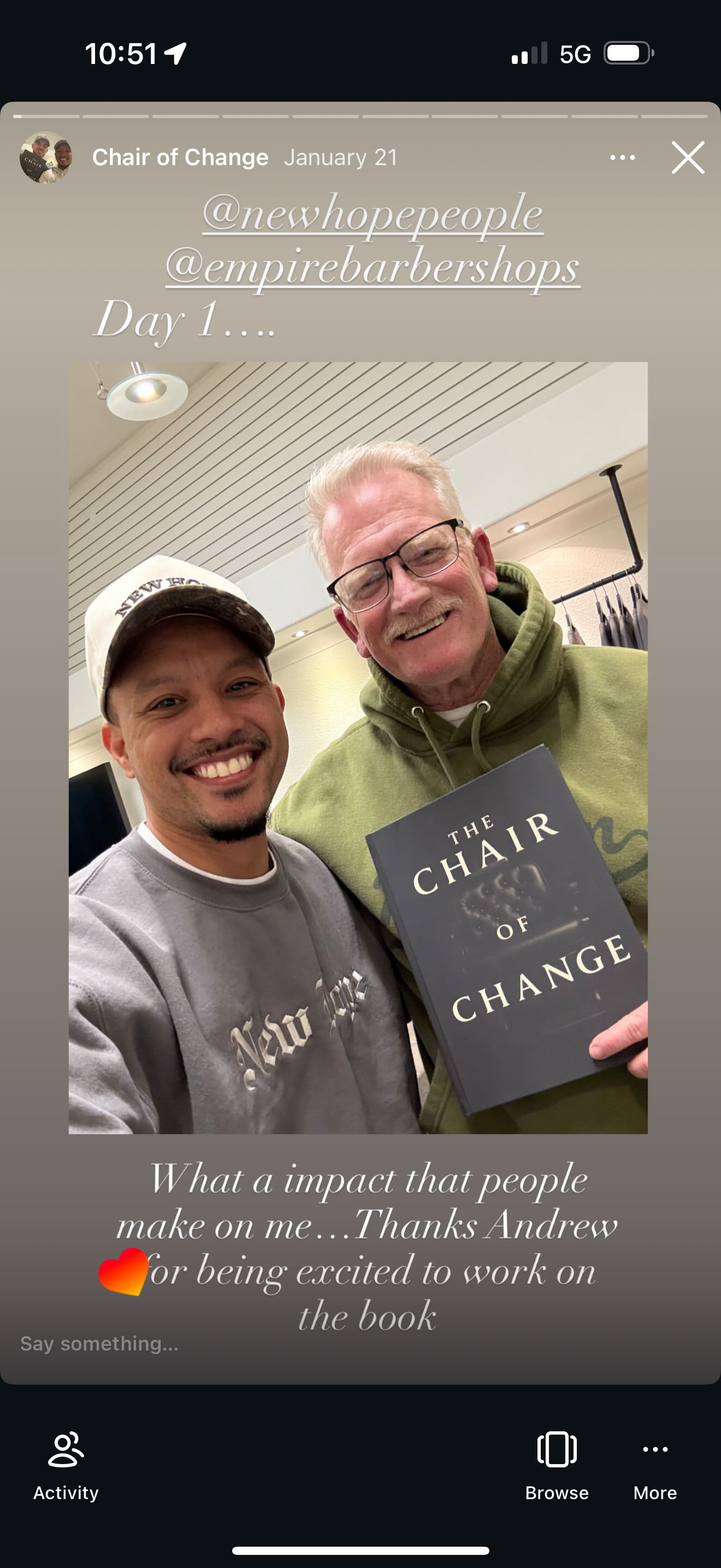 Chair of Change community story
