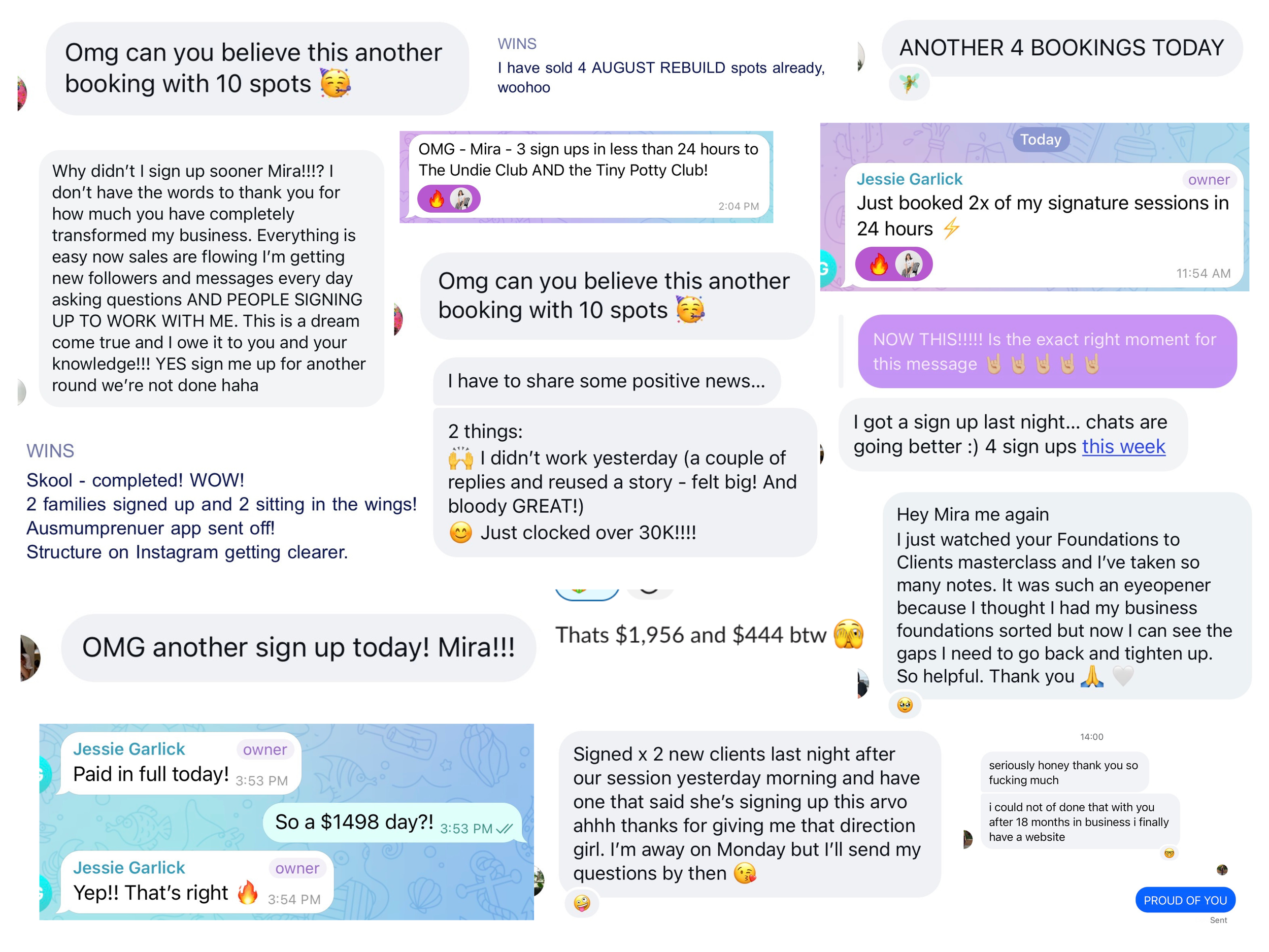 Message from a coaching client