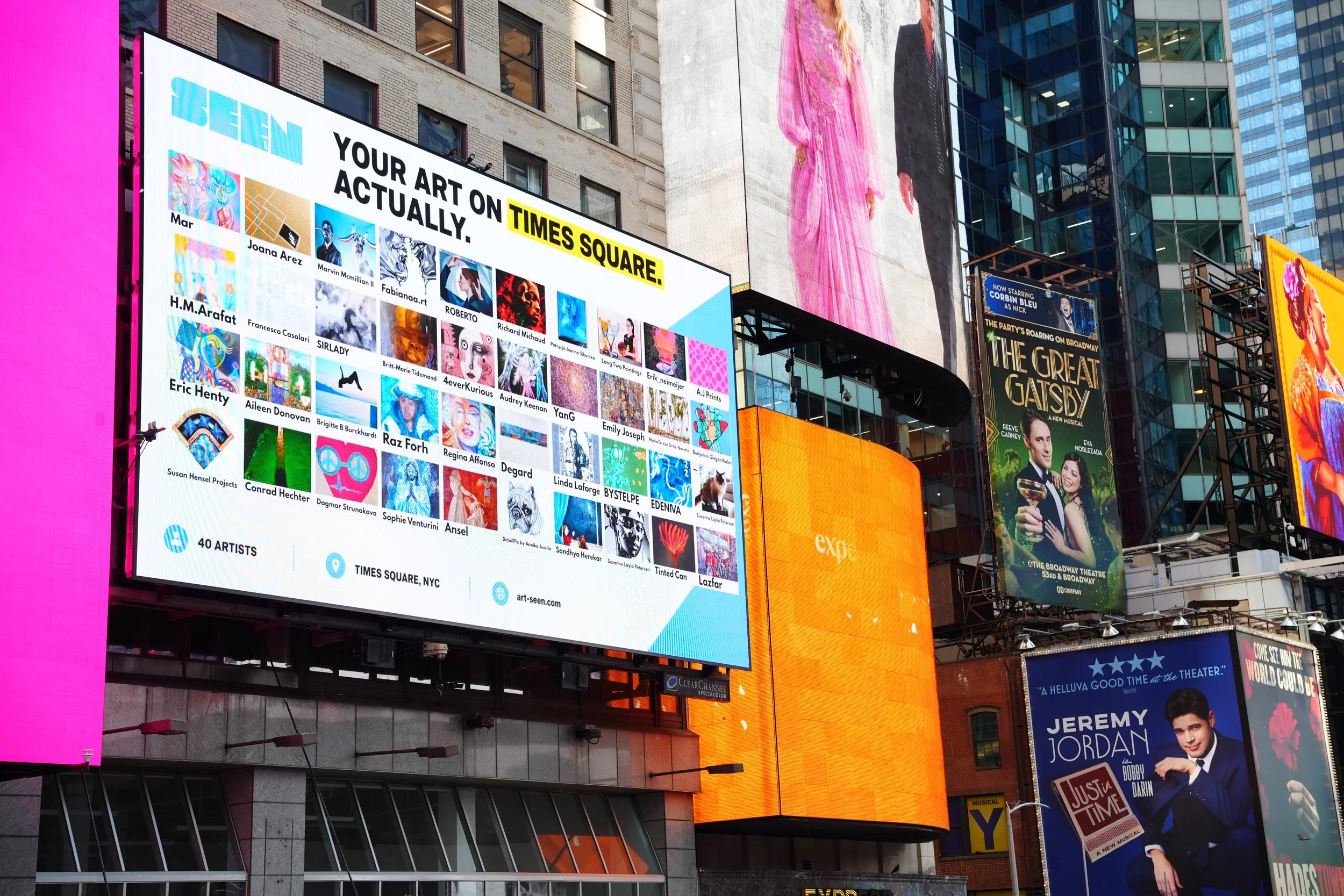 Times Square New York billboard showcase