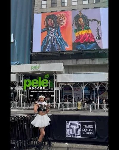 Street view of Times Square from the Art Seen gallery