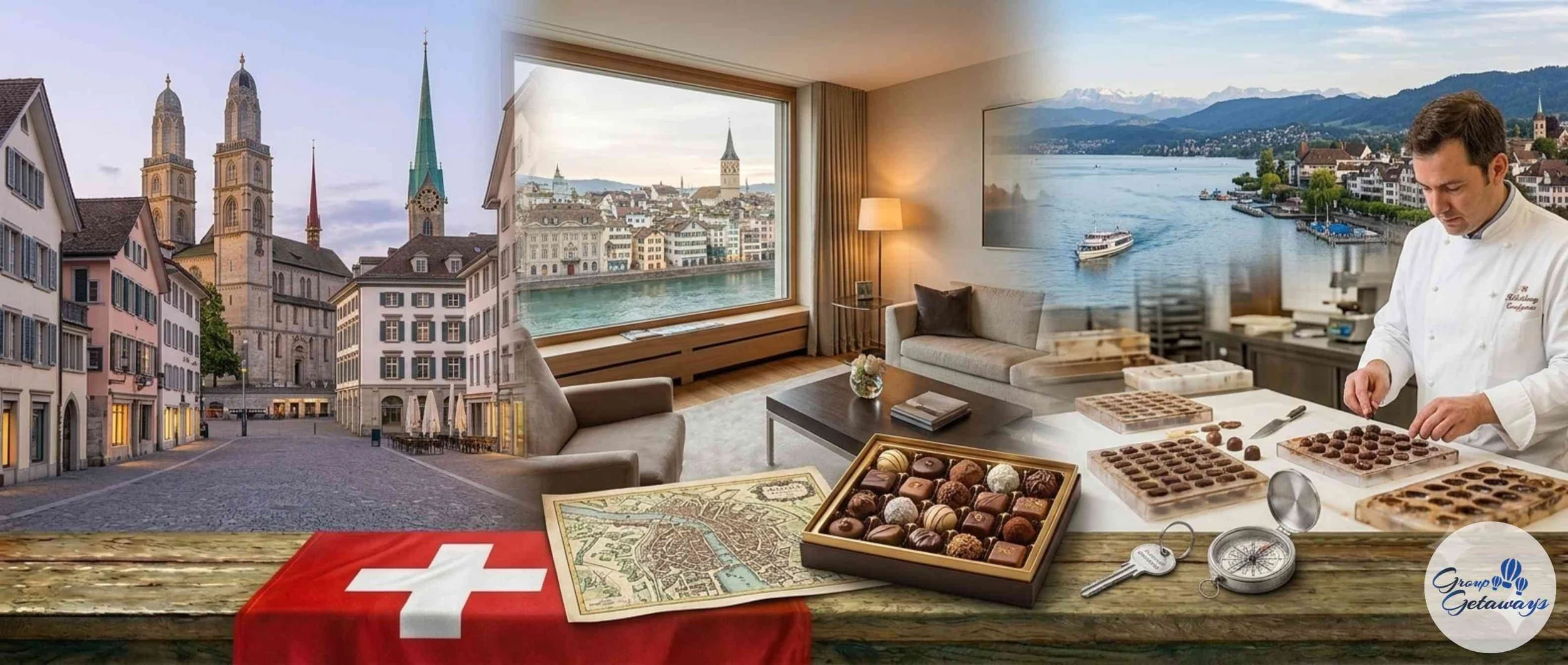 Zurich Altstadt and Lake View