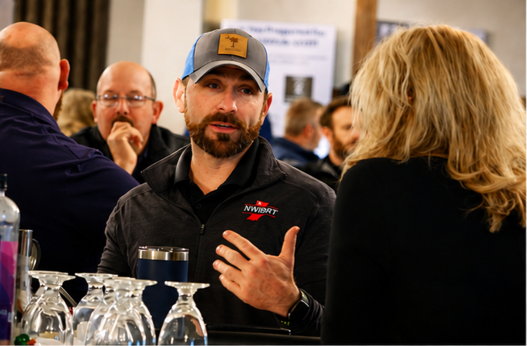 Construction and safety professionals networking at Beyond Safety
