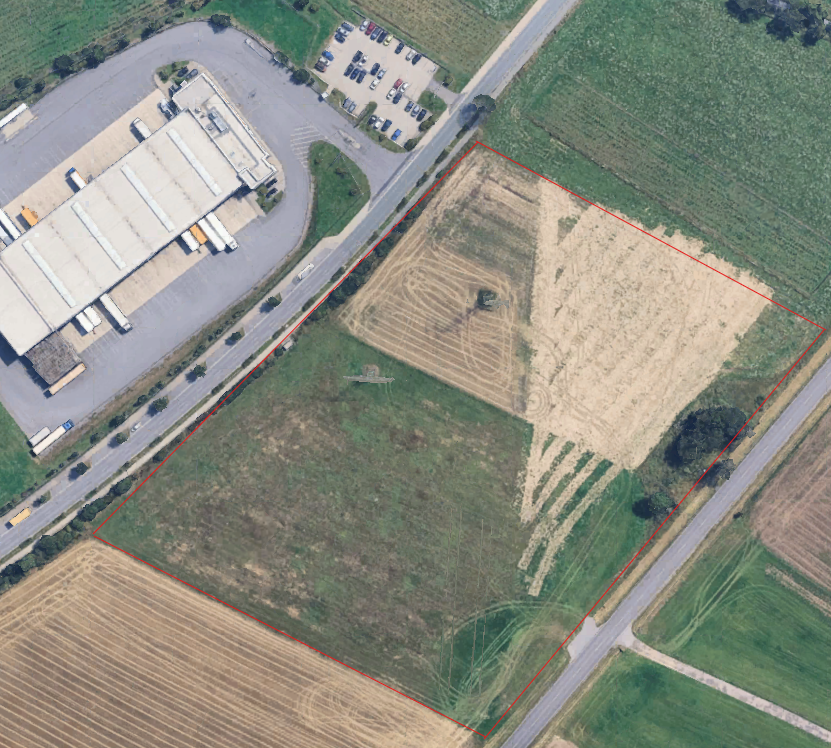Aerial view of BESS Rohrsdorf project site