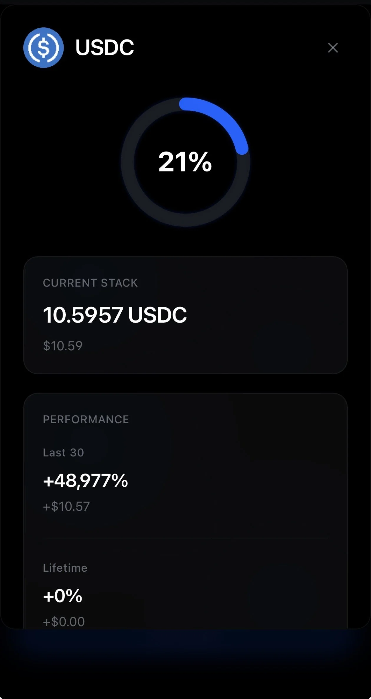 STACKS app detail screen