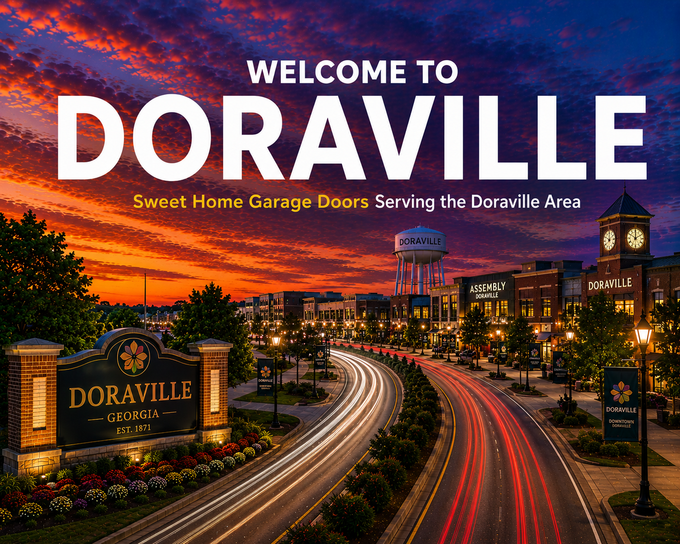 Residential home with garage door in Doraville GA
