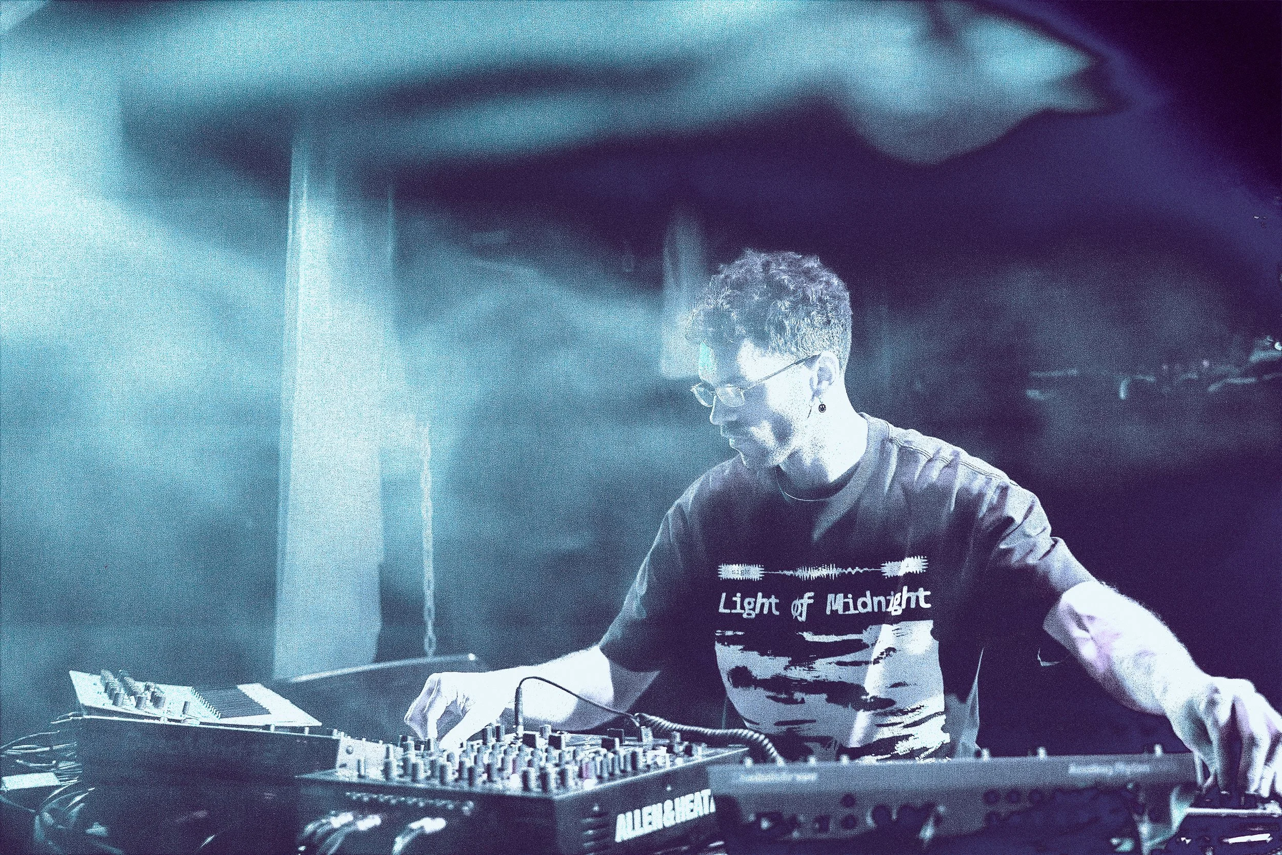 Luca playing a live set at Light of Midnight
