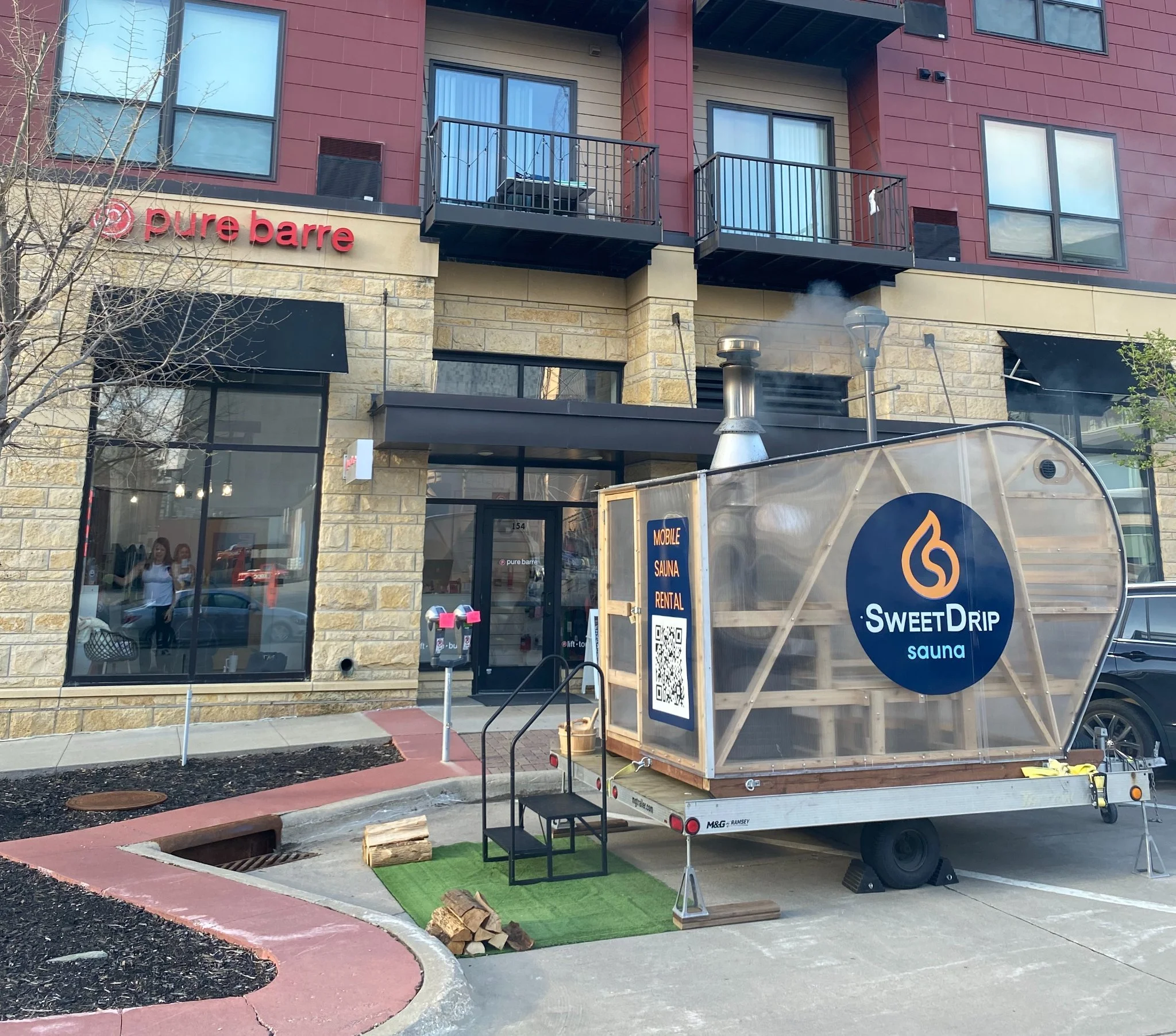 Sweet Drip Mobile Sauna at Pure Barre