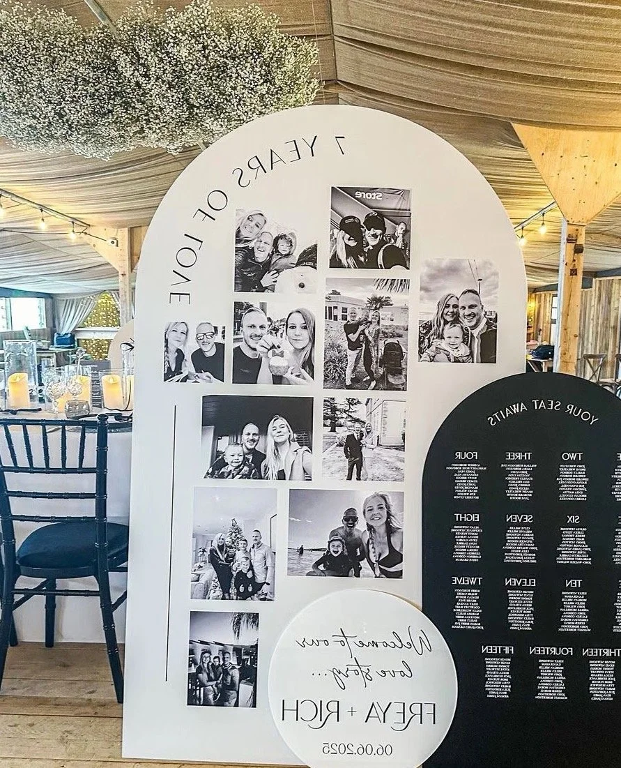 Custom photo wall example