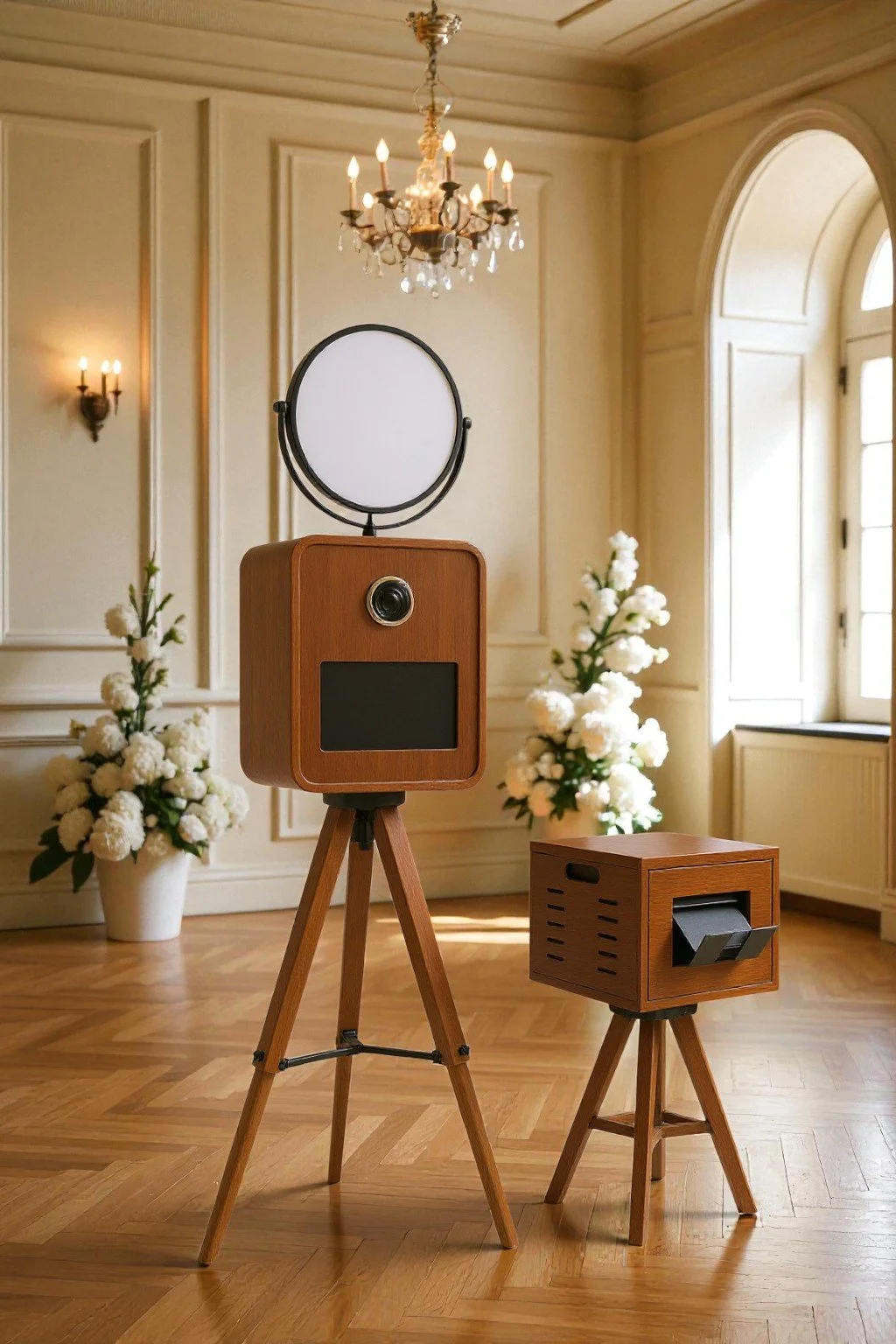 Kairos booth with floral styling