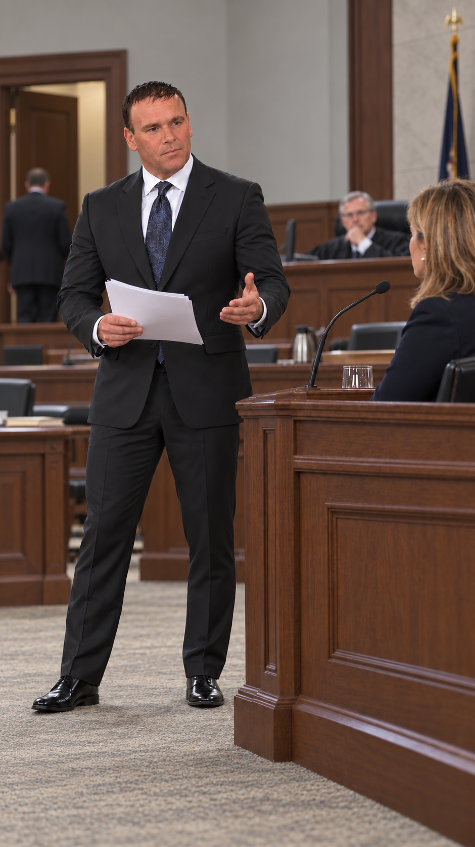 Attorney Sierra questioning a witness