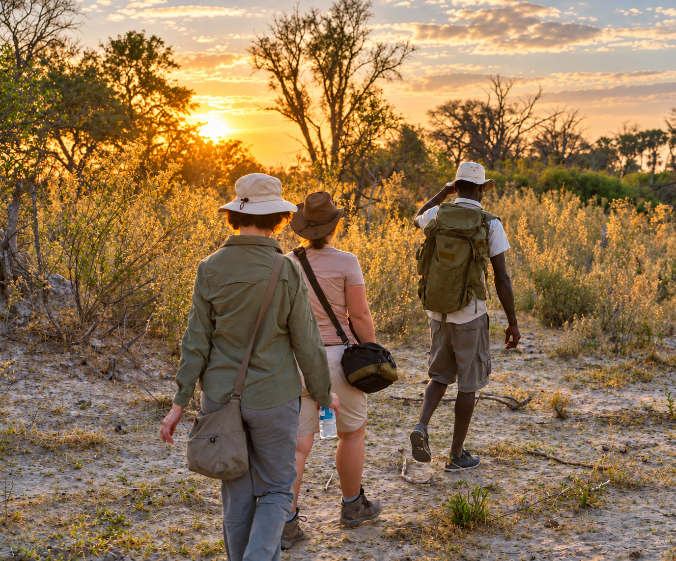 Exploring changing landscapes on foot with a guide
