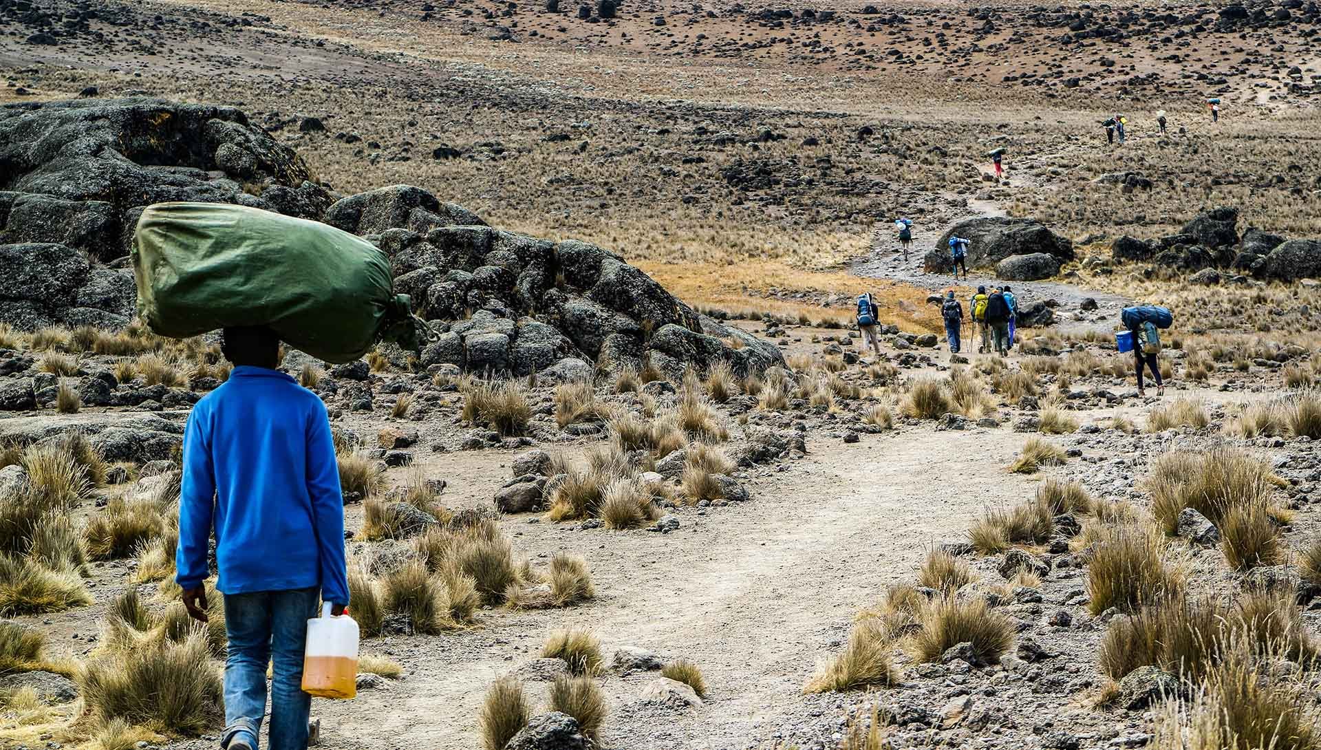 Glacier and crater rim near Kilimanjaro's summit