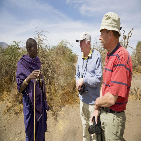 Cultural safari encounter in traditional Tanzanian environment